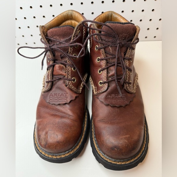 Ariat Canyon Brown Leather Work Boots Women’s 6.5 - Picture 5 of 13